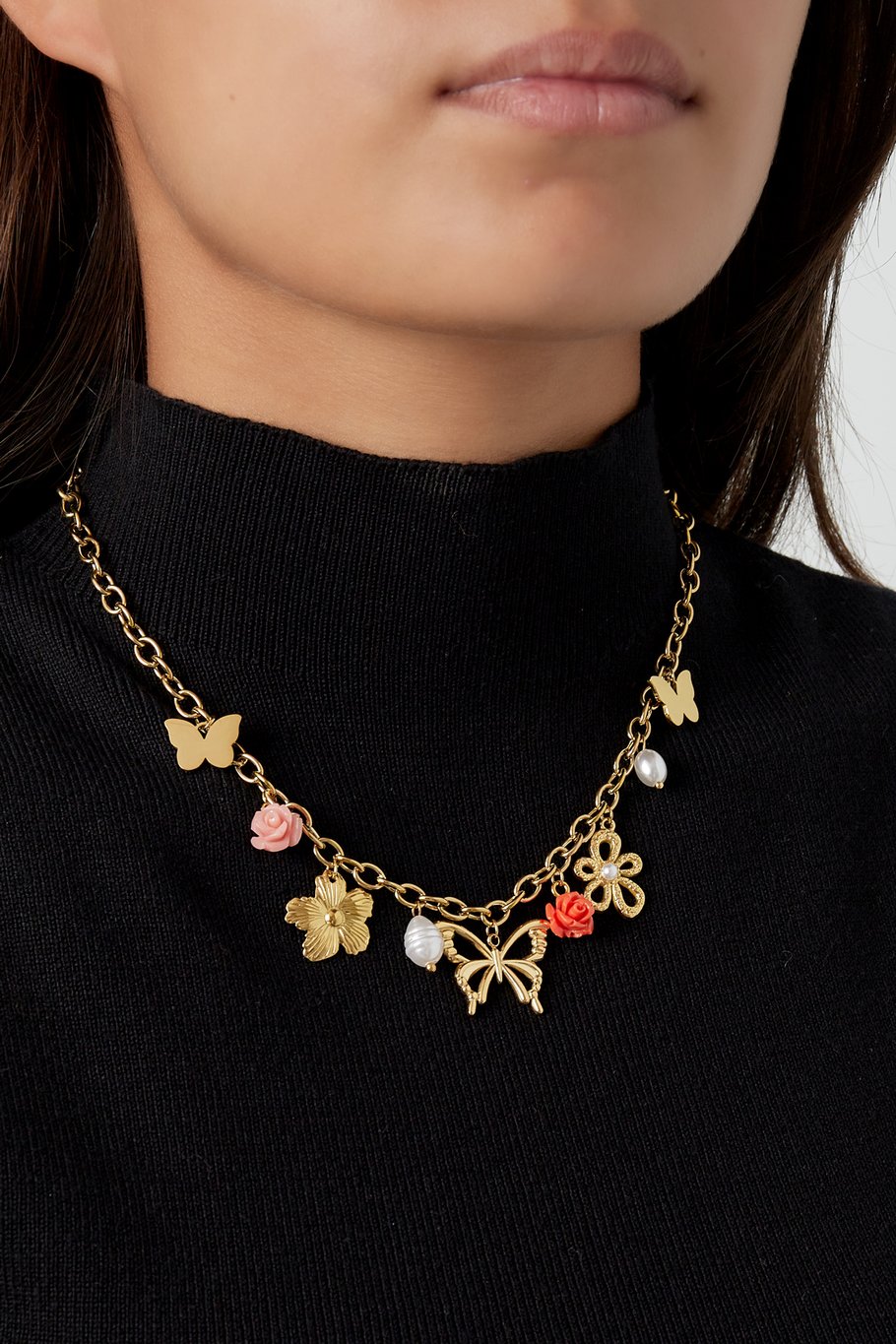 Cheerful charms necklace -Gold color h5Picture2